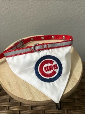 Pets First Chicago Cubs Adjustable Pet Bandana Collar Size Small